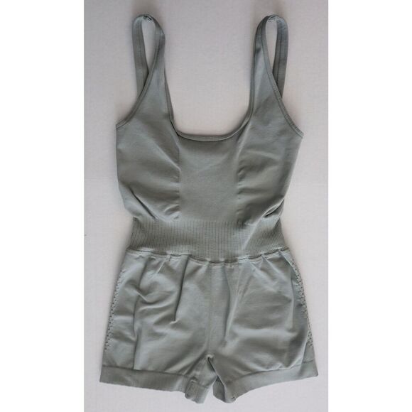 Free People Movement Women's Sz XS/S Sage Green Good Karma High Neck Runsie - Picture 10 of 11